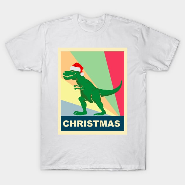 dinosaurs celebrate Christmas T-Shirt by osvaldoport76